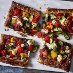 Mediterranean puff pastry tart