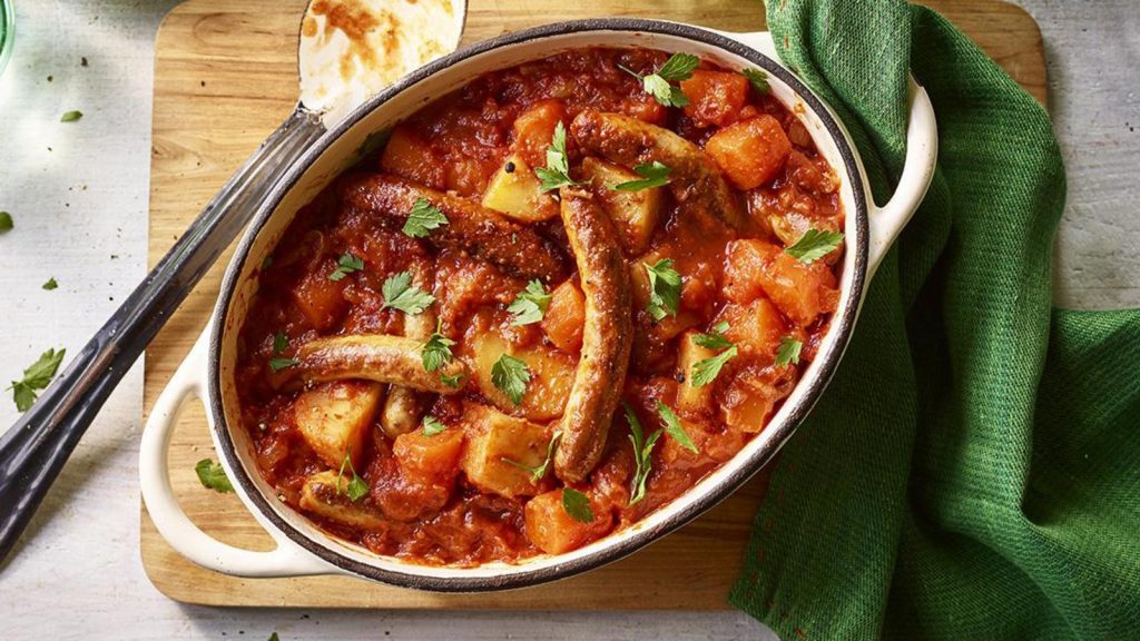 Slow cooker sausage casserole