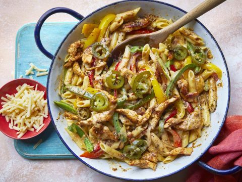 Chicken fajita pasta