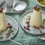 Rhubarb, rosewater and cardamom kulfi