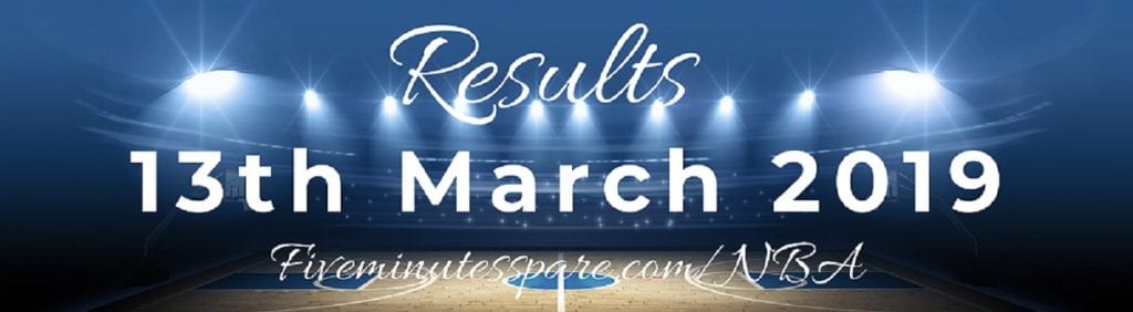 Results 13th March 2019