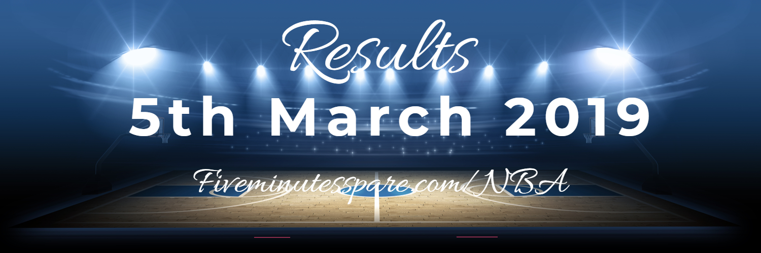 NBA Results for 5th March 2019