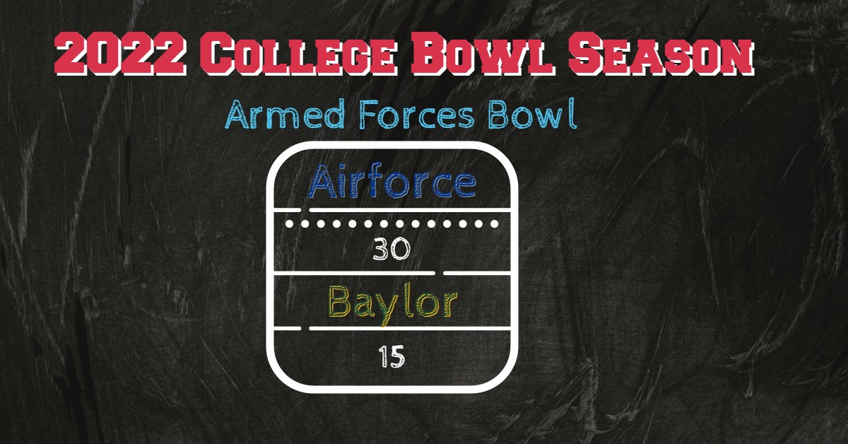 Airforce Win Armed Forces Bowl In Dominant Fashion