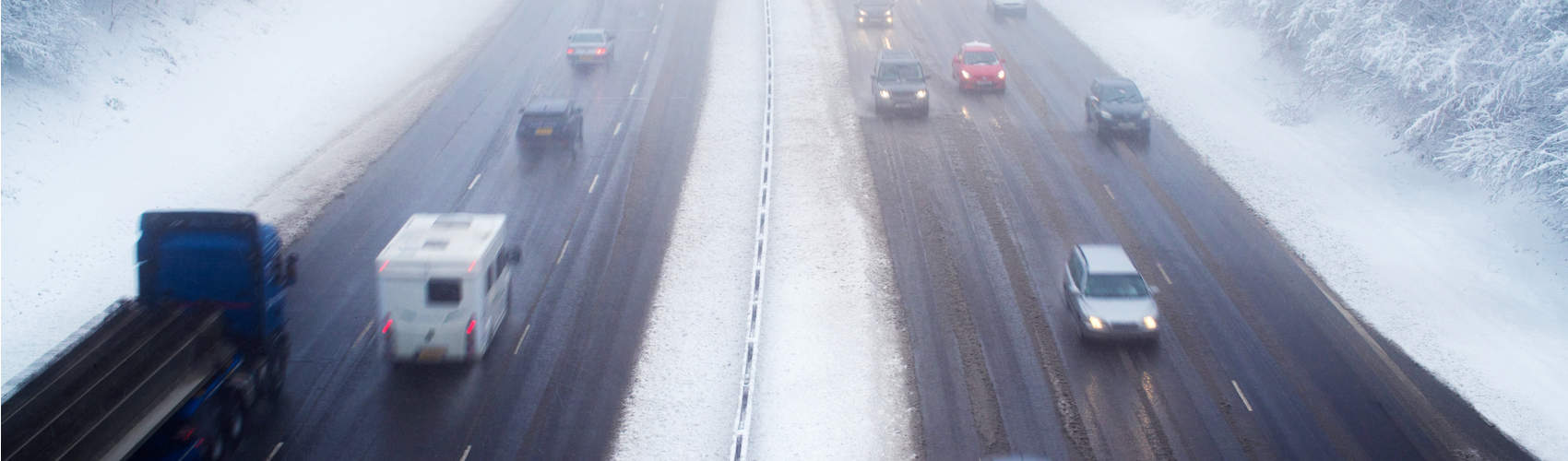 Icy driving conditions in the UK