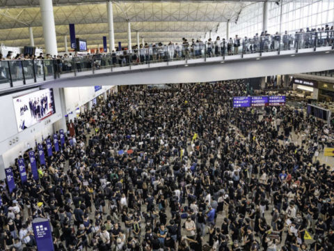 Hong Kong airport cancels flights over protests