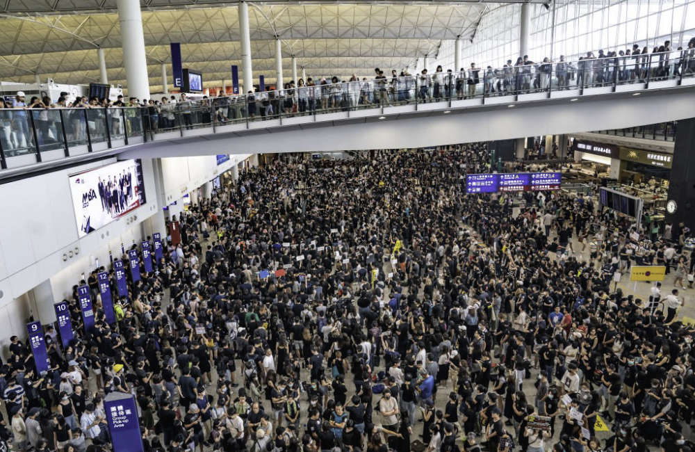 Hong Kong airport cancels flights over protests