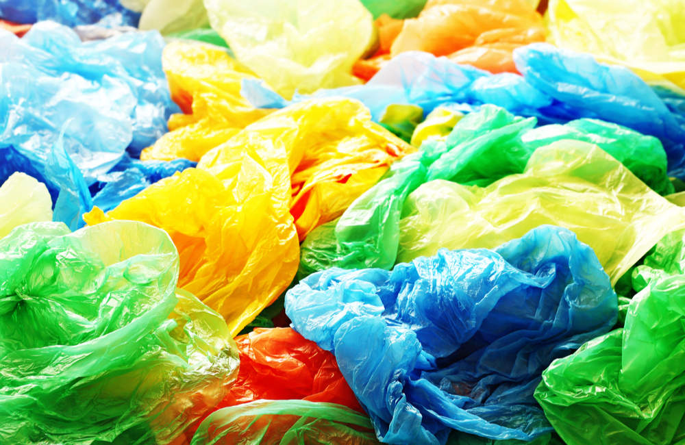 Plastic bag sales in England halved in the past year