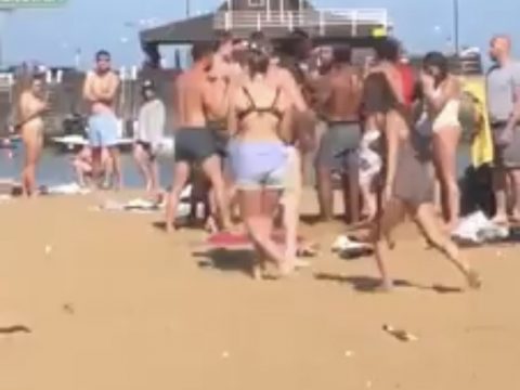 15 Man Brawl Kicks Off On Kent Beach