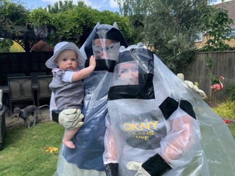 Creative Grandparents Make A “Hugging Suit”