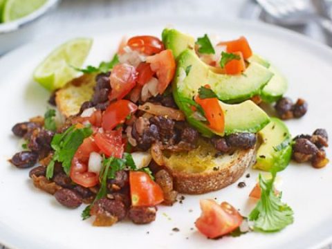 Mexican Beans & Avocado On Toast