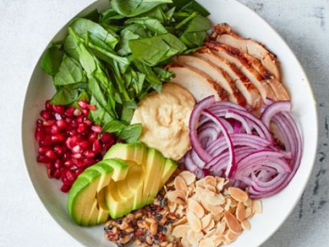 Quick And Easy Chicken Hummus Bowl