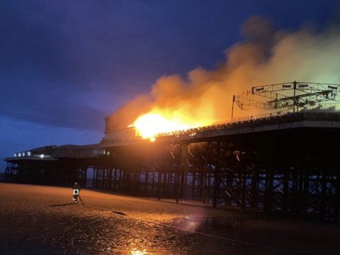 Blackpool Pier Catches Fire Overnight