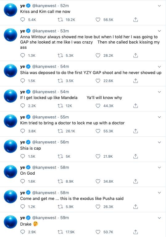 Kanye’s Intense Twitter Rant