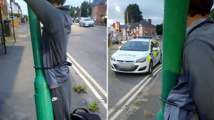 Lad Chained To Lamppost Freed By Police