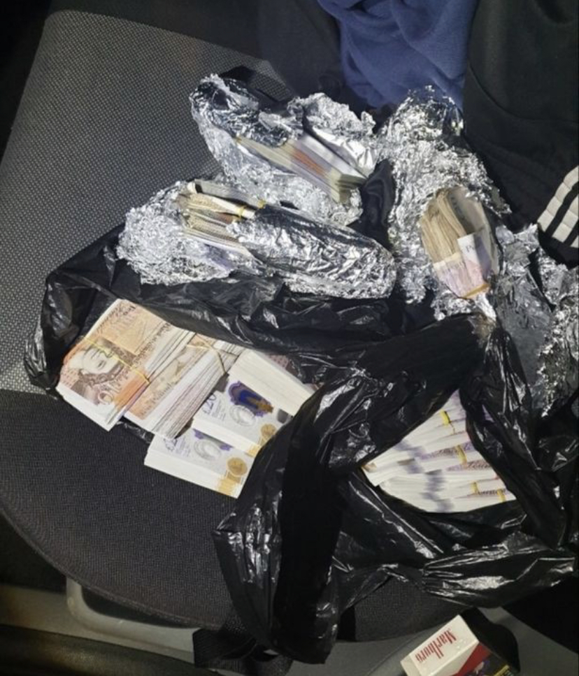 Huge Bag Of Cash Found With Speeding Driver