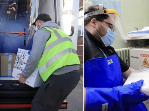 First UK COVID-19 Vaccines Arrive At Hospital