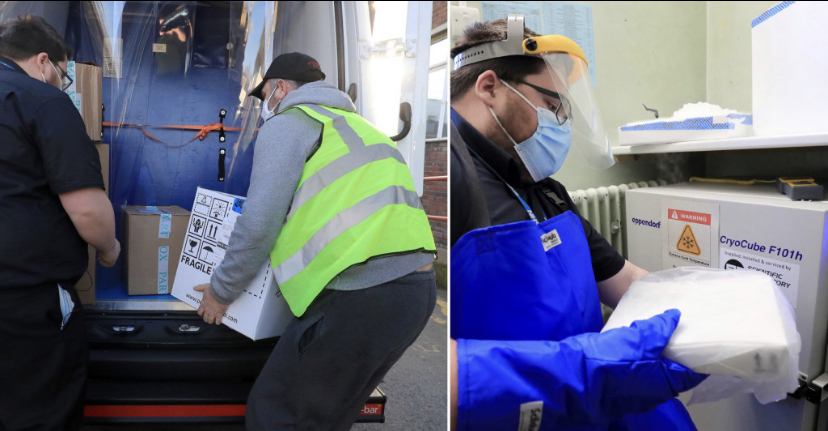 First UK COVID-19 Vaccines Arrive At Hospital