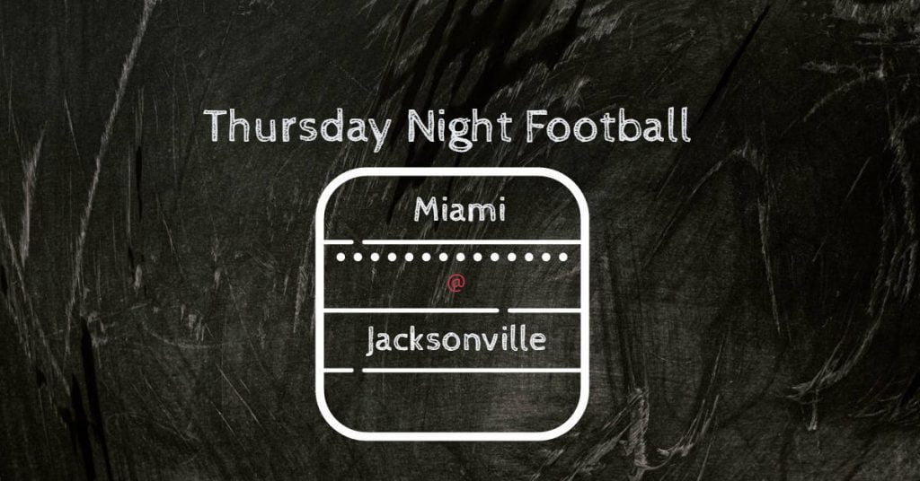 NFL 2020 Week Three Thursday Game Dolphins @ Jags
