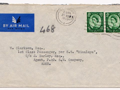 Postal History Collecting – Mail to Ship Cover Via Agent