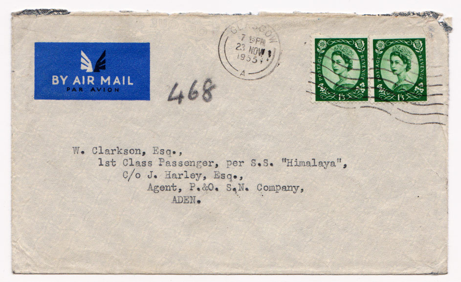 Postal History Collecting – Mail to Ship Cover Via Agent