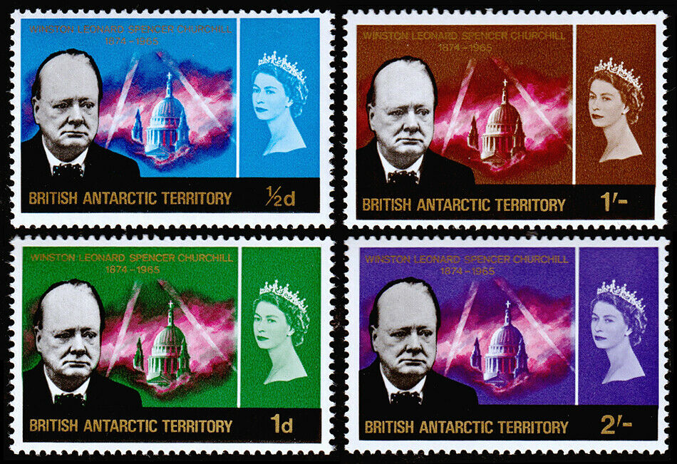 1966 British Antarctic Territories Winston Churchill Stamps