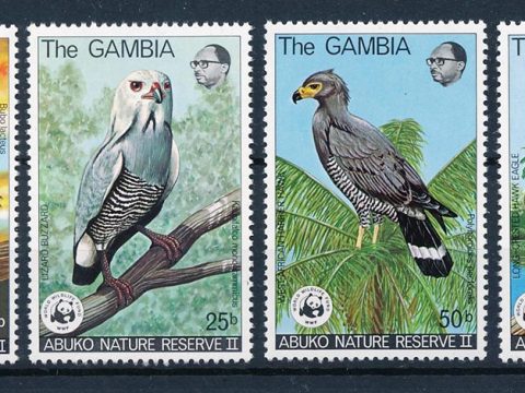 The Gambia 1978 Birds of Prey Attractive Birds Thematic Set