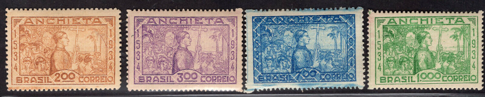 People On Stamps Joseph of Anchieta 1934 Brazil Set