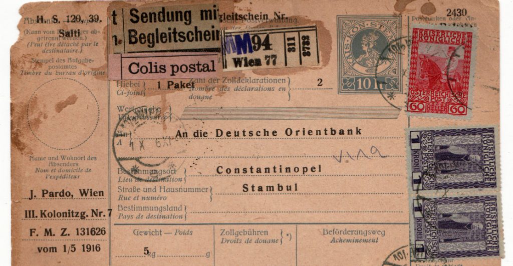 Postal History Collecting – Austria Parcel Post Receipts