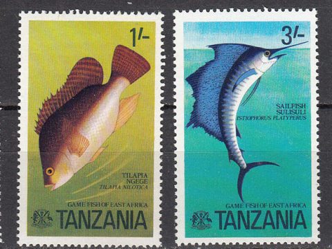 Tanzania 1977 Game Fish Of East Africa Fishing Thematic Set