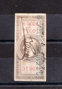 1864 Effets De Commerce Revenue Stamp