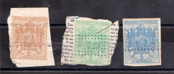 1865-6 France Dimension Stamps