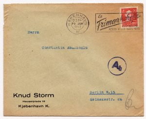 Denmark 1943 Slogan Postmark