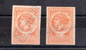 France 2f Dimension revenue stamp