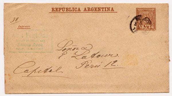 Argentina-1891 Newspaper Wrapper-1