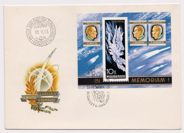 Hungary-1968-Space FDC