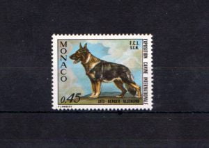 Monaco 1973 German Shepherd Stamp