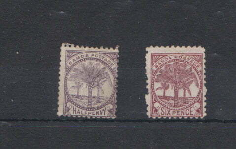 1886 Samoa-Palm stamps