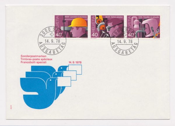Switzerland 1978 Heath & Safety Stamps FDC