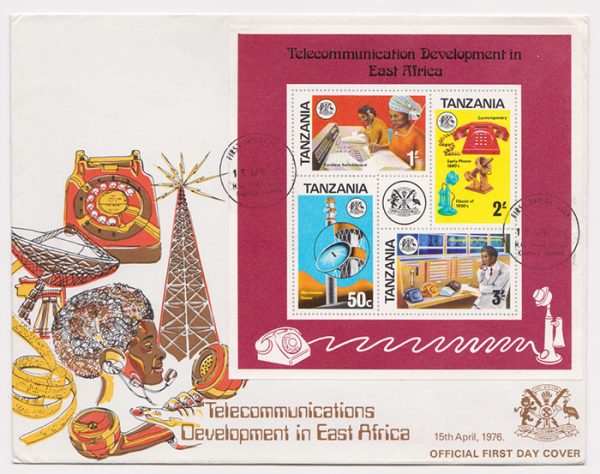 Tanzania-1976-Telecommunications-FDC