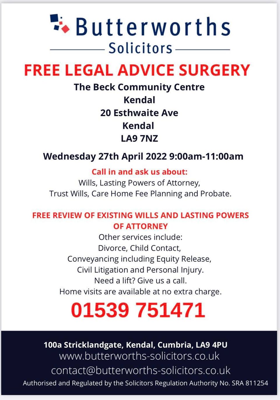 Free Legal Advice Surgery