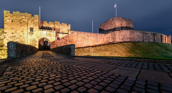 Carlisle Castle at night image